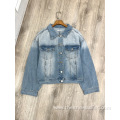 Customized Women Loose Washed Denim Jacket